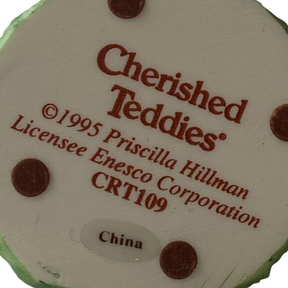 1995 Cherished Teddies Sculpture Town Tattler Signage Priscilla Hillman CRT109 - Picture 4 of 13